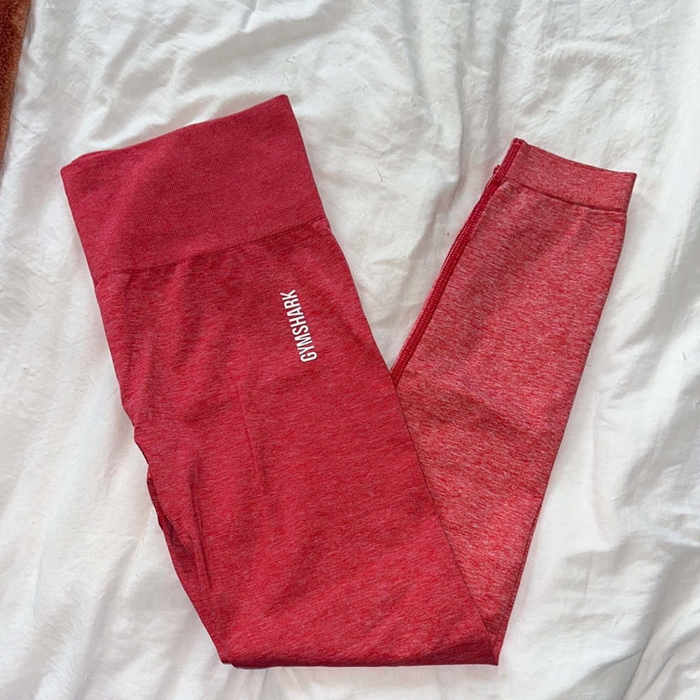 Gymshark High Waisted Red Ombré Leggings